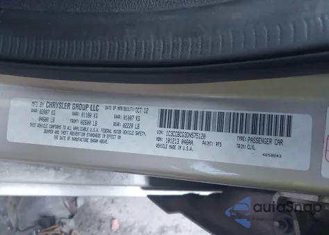 2013 Chrysler 200 Limited z USA, uszkodzony, nr VIN 1C3CCBCG3DN575120